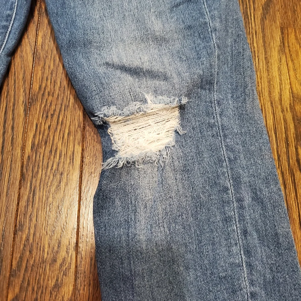 Hidden distressed jeans